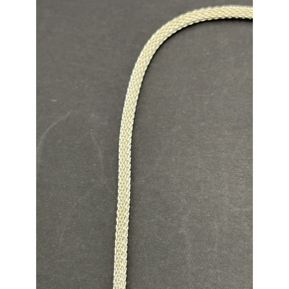 Vintage 18" Sterling Silver Mesh Chain Necklace 8 Grams 2.4MM G7 - Picture 5 of 9